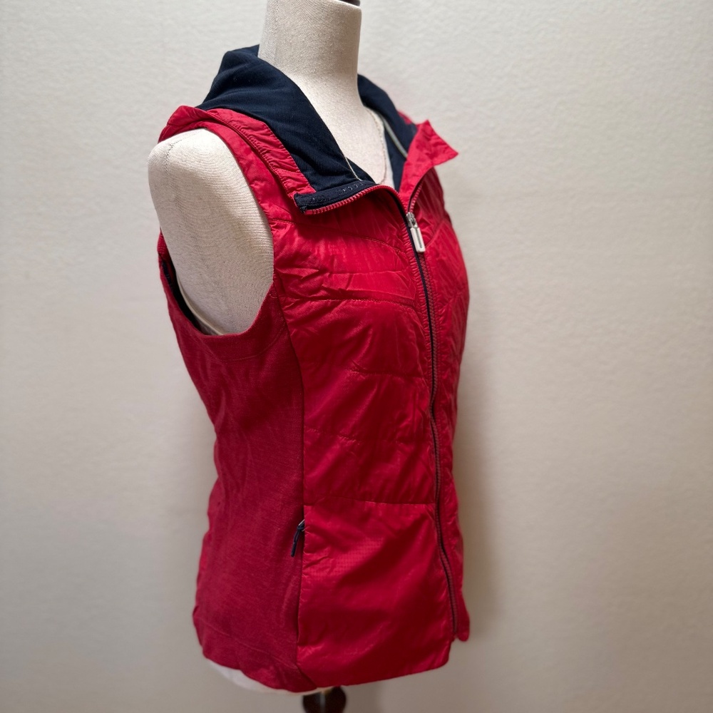 Smartwool Red Hybrid Merino Wool Side Panels Full Zip Puffer Vest Women M - Picture 12 of 13